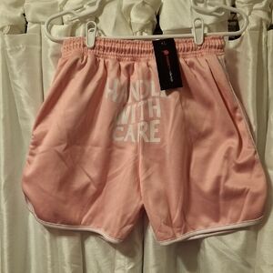 Plugged In Collection Pink Women's Shorts - Handle With Care Lg 🩷🩷🩷🩷